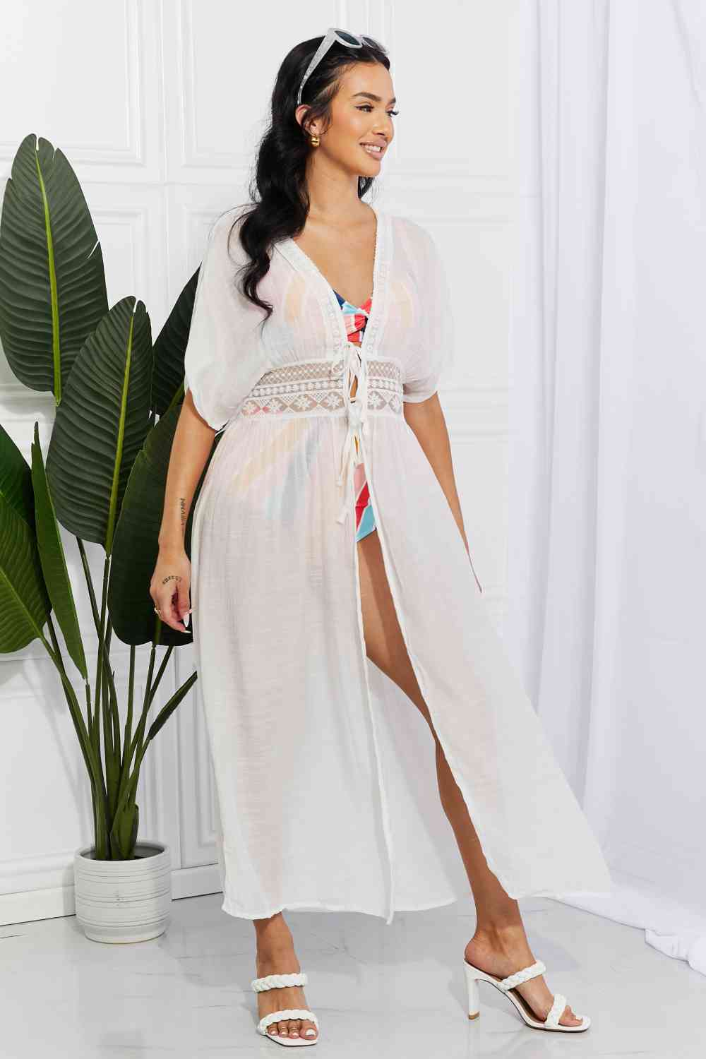 Marina West Swim Sun Goddess Tied Maxi Cover-Up